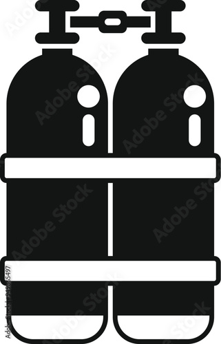 This simple vector illustration of a scuba diving tank is perfect for any project related to water sports, diving, or exploration