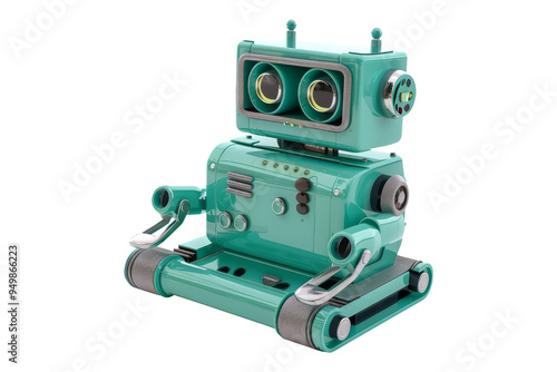 Retro Green Robot