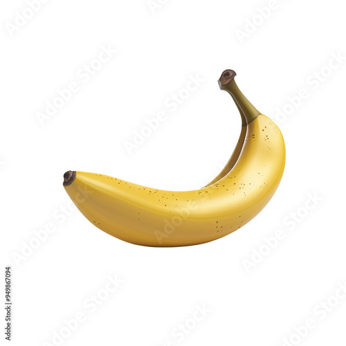 A Single Banana on a Black Background