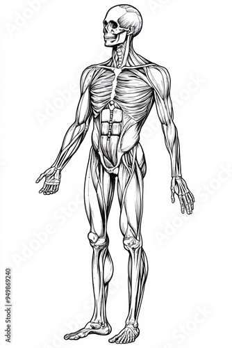 Human Muscular Anatomy Illustration