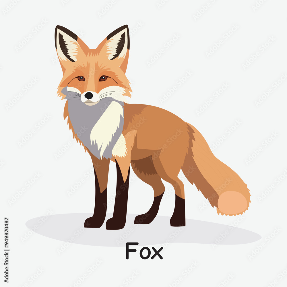 Obraz premium Fox Vector Illustration: Sly Forest Animal