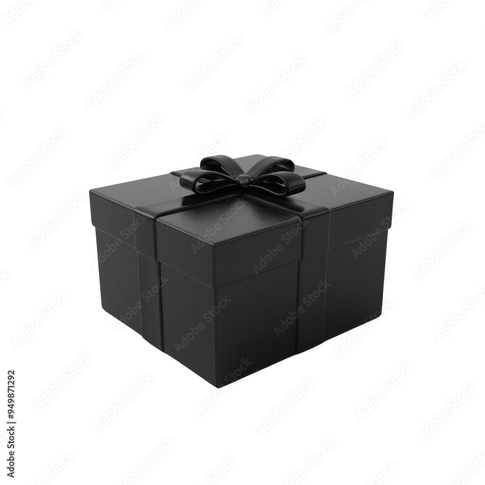 Black Gift Box with Bow Black Gift Box with Bow