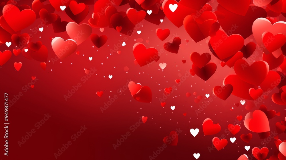 Romantic Red Hearts Background For Valentines Day Romantic Red Hearts Background For Valentines Day
