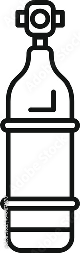 This icon of an oxygen cylinder represents essential equipment for deep sea diving and underwater exploration