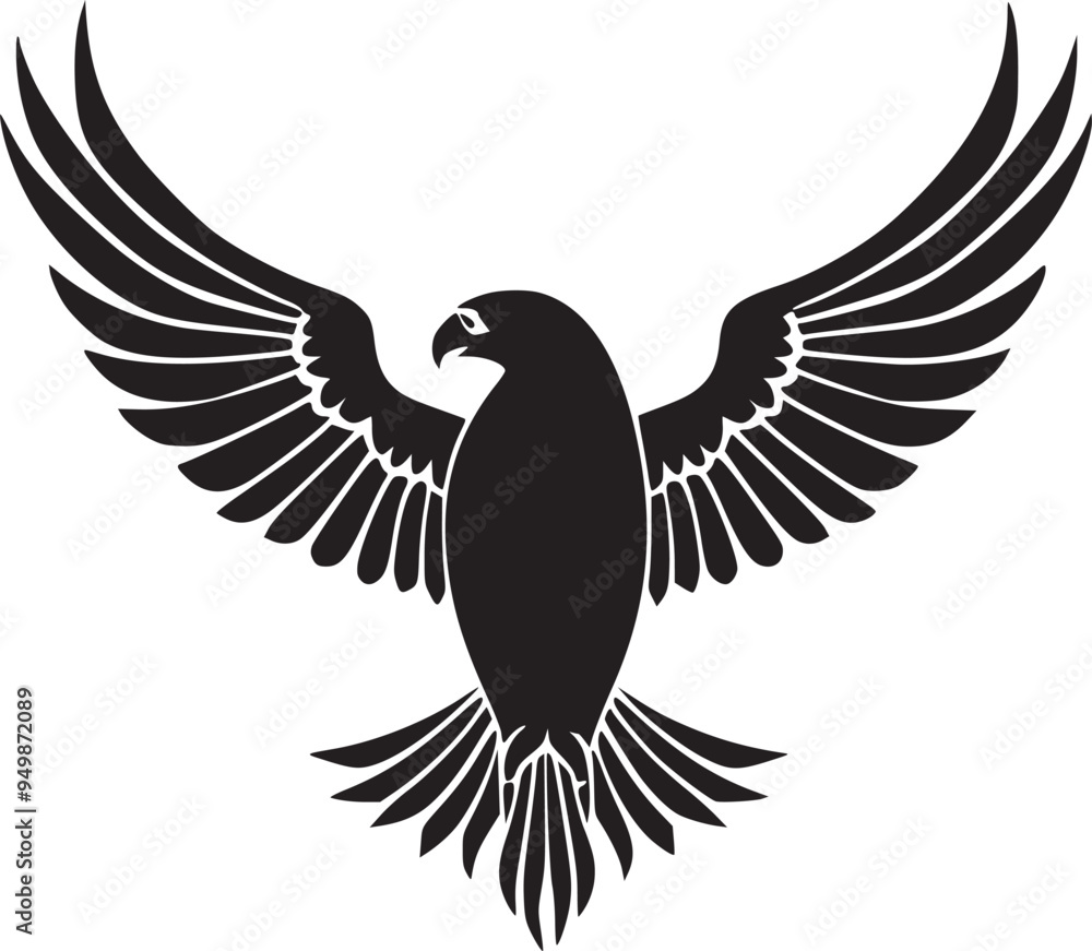 Fototapeta premium eagle with wings vector