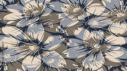 Botanical background. Abstract plant shapes. Minimalist illustration for printing on wall decorations.