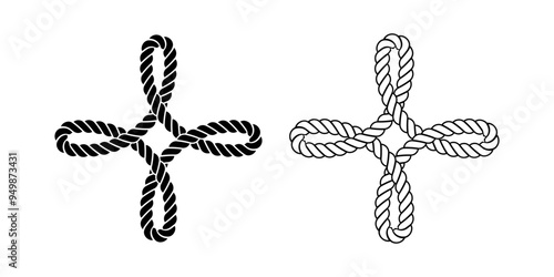 Bowen cross knot rope icon photo