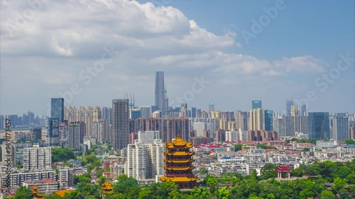 Skyline view of Wuhan City landmark photo