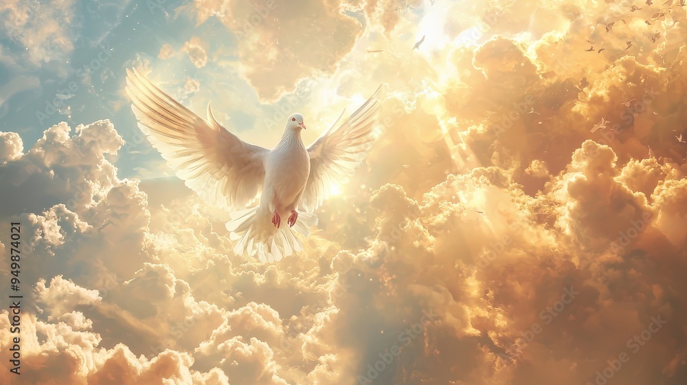 Fototapeta premium Create a photorealistic image that captures the ethereal and divine presence