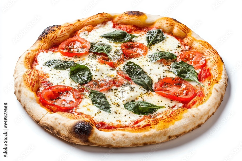 Pizza margherita isolated on white background Pizza margherita isolated on white background