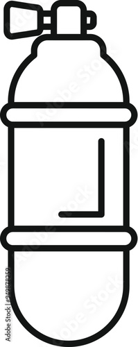 This icon of an oxygen cylinder is perfect for websites and mobile apps related to diving