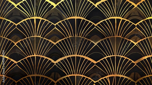 Luxury golden wallpaper. Art Deco Pattern, Vip invitation background texture for print, fabric, packaging design