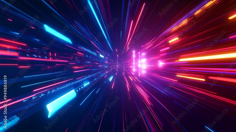 Modern abstract high-speed movement. Dynamic motion light and fast arrows moving on dark background Modern abstract high-speed movement. Dynamic motion light and fast arrows moving on dark background