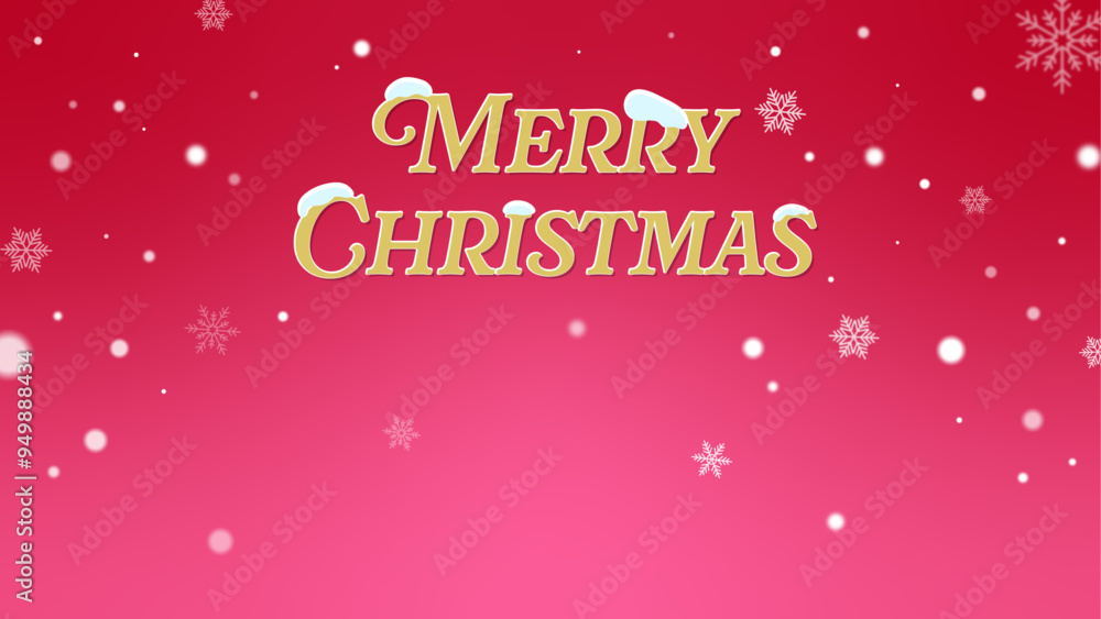 クリスマスの背景イラスト。ベクターの雪の結晶と雪が降り積もるメリークリスマスの文字。 クリスマスの背景イラスト。ベクターの雪の結晶と雪が降り積もるメリークリスマスの文字。