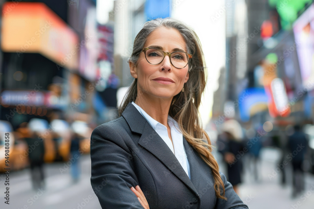 Confident Businesswoman in New York City at Daytime Confident Businesswoman in New York City at Daytime