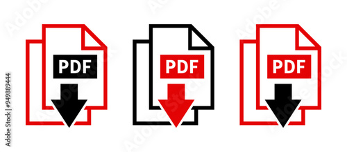 ikony pobierania plików PDF