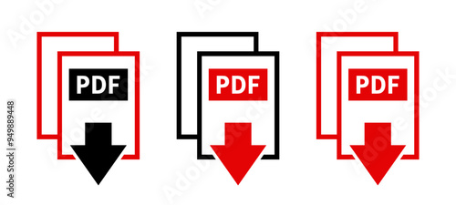 ikony pobierania plików PDF