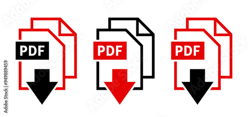 ikony pobierania plików PDF