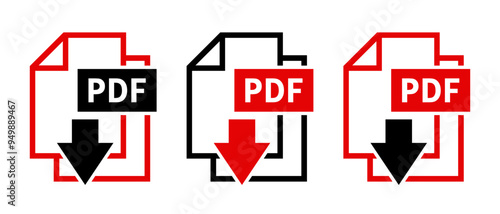 ikony pobierania plików PDF