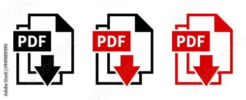 ikony pobierania plików PDF