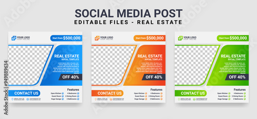 real estate social media post template