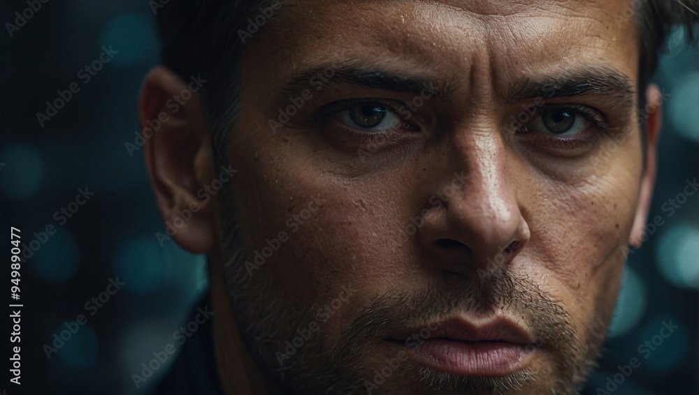 Abstract close-up portrait with an intense gaze. Abstract close-up portrait with an intense gaze.