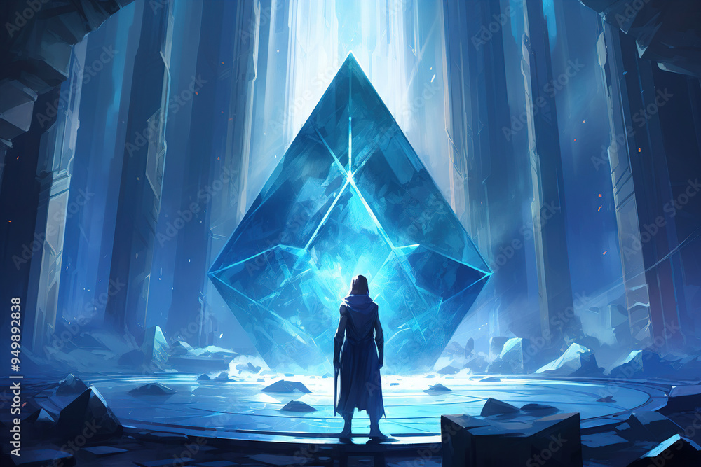 Mystical Crystal Structure in a Fantasy World Mystical Crystal Structure in a Fantasy World