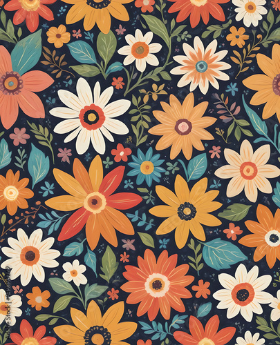 Colorful Flowers Background