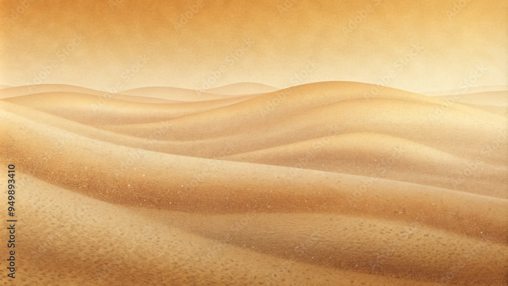 Obraz premium Sun-kissed dunes stretch towards a vibrant sky, casting long shadows across the golden sands