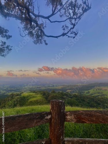 sunset in the mountains