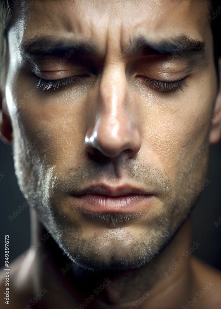 Fototapeta premium sorrowful, cry, depression, despair, emotion, expressing, eye, woman, male, girl, boy, grief, old person, senior