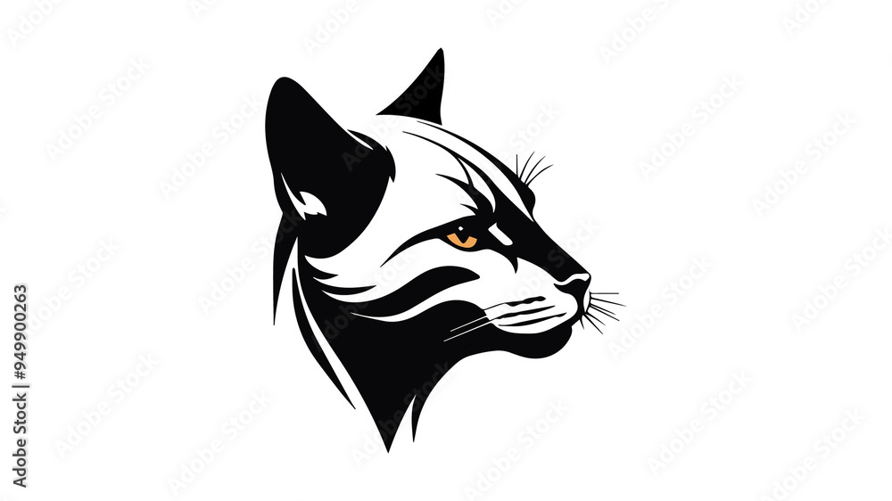 Fototapeta premium Cat Silhouette Logo Vector