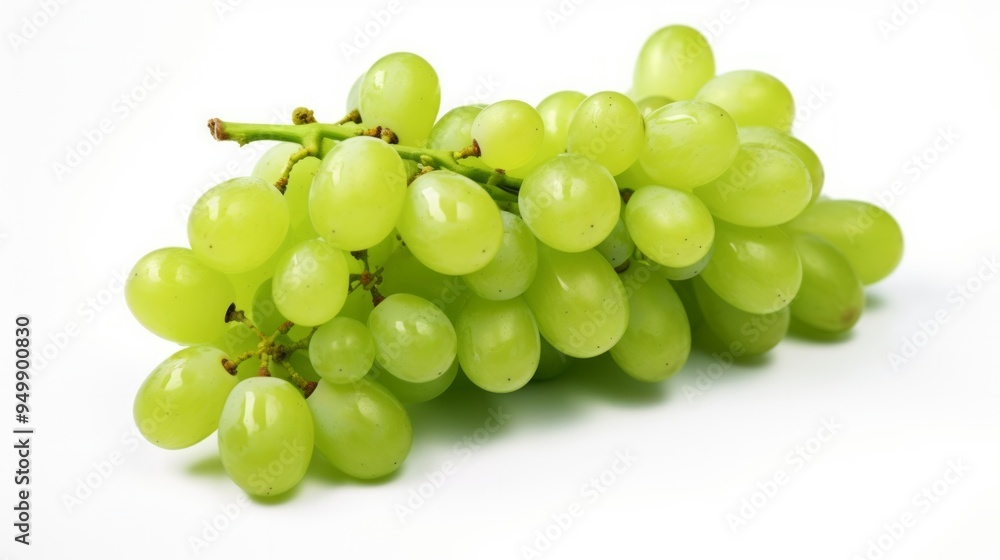 Shine green muscat grape isolated on white background. Neural network ai generated art Shine green muscat grape isolated on white background. Neural network ai generated art