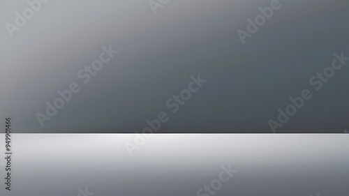 Empty luxurious gradient background transitioning from light silver to muted slate gray color, offering a sleek and modern setting for beauty products. Made with generative AI technology