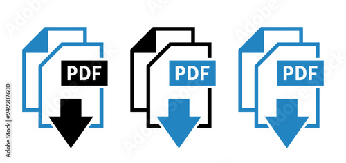ikony pobierania plików PDF