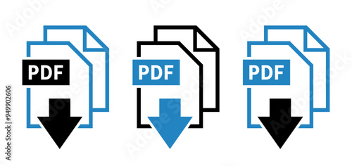 ikony pobierania plików PDF