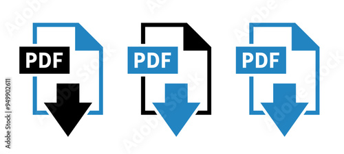 ikony pobierania plików PDF