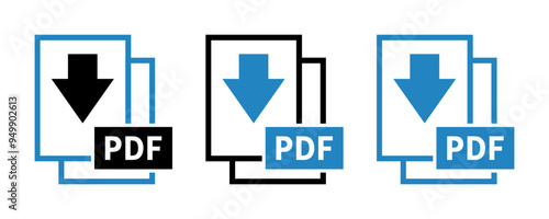 ikony pobierania plików PDF