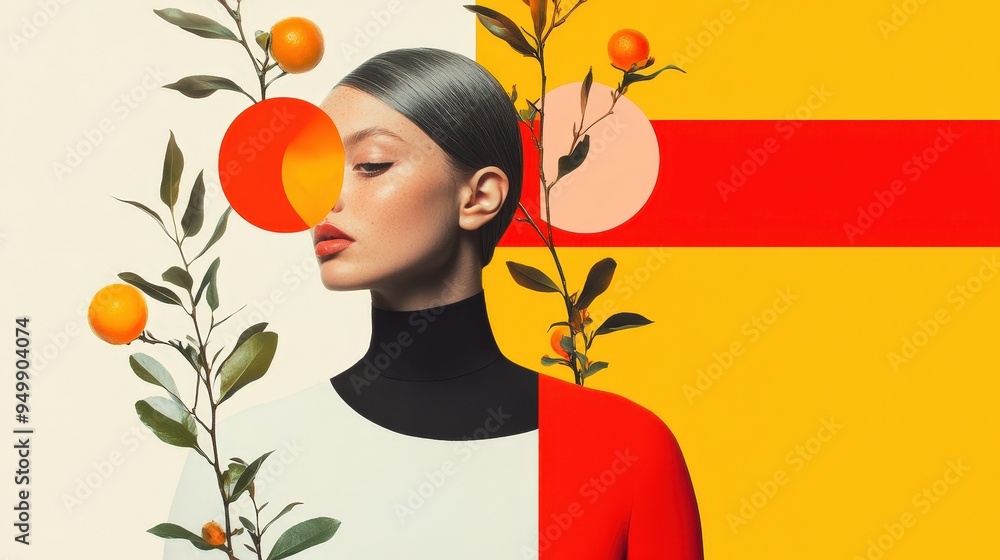 A Stunning Display of Sustainable Fashion Combining Nature and Modern Art in a Captivating Visual Symphony A Stunning Display of Sustainable Fashion Combining Nature and Modern Art in a Captivating Visual Symphony