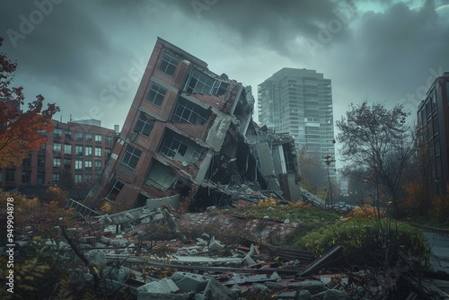ai generative buildings collapsed due to the earthquake