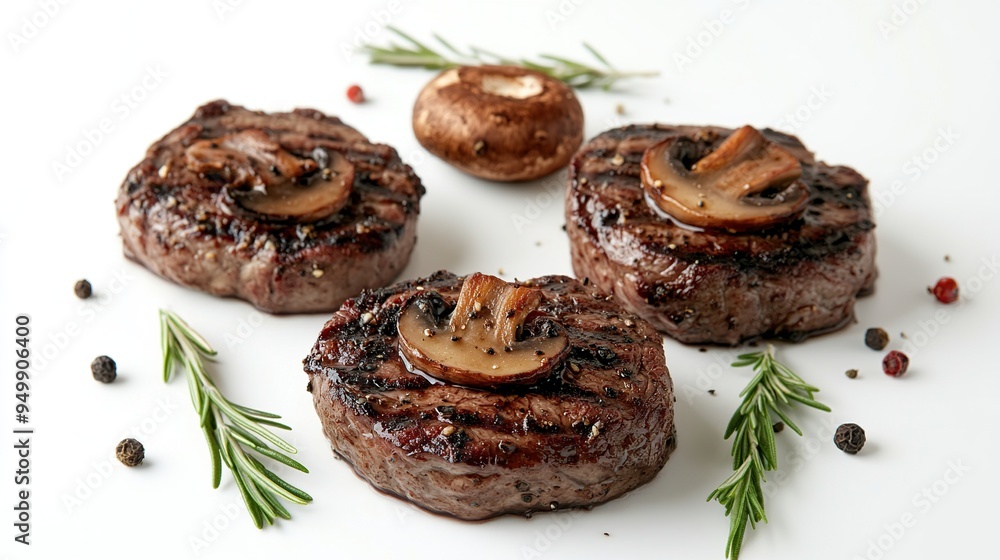Grilled Steak with Mushroom and Rosemary Grilled Steak with Mushroom and Rosemary