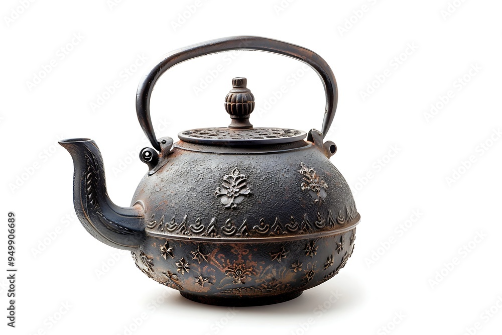 Antique teapot isolated on white background Antique teapot isolated on white background