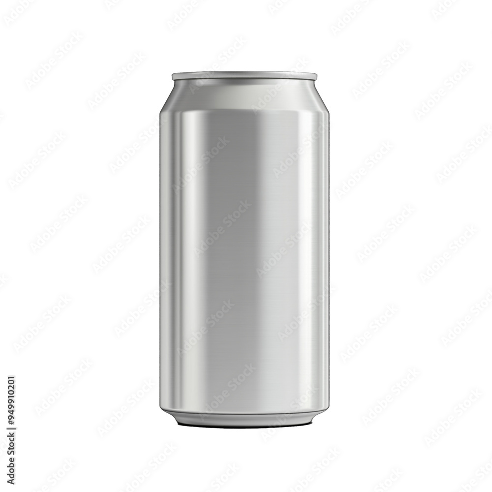 Blank Silver Aluminum Can Mockup Isolated on Transparent Background Blank Silver Aluminum Can Mockup Isolated on Transparent Background