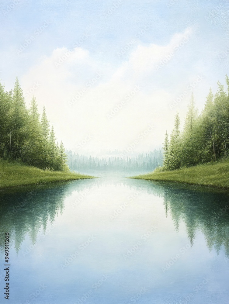 Obraz premium Pristine landscapes reveal the splendor of nature, urging us to recognize the vital need to protect our planet's resources for future generations.