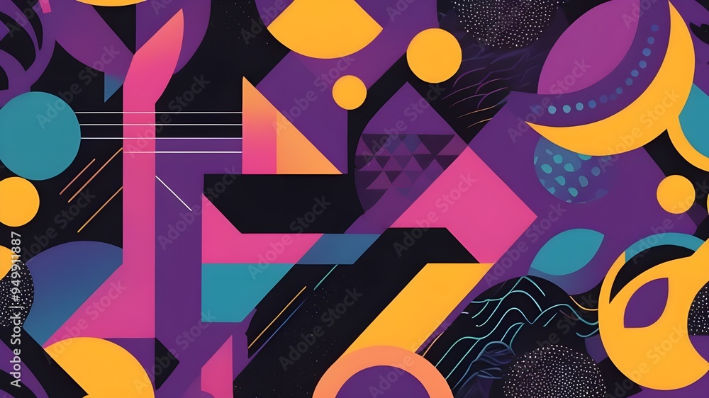 Retro Vibes background, Dynamic Patterns and Neon Hues in a Vibrant Design Retro Vibes background, Dynamic Patterns and Neon Hues in a Vibrant Design