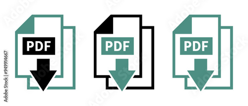 ikony pobierania plików PDF
