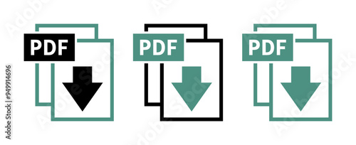 ikony pobierania plików PDF