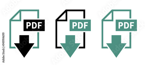 ikony pobierania plików PDF