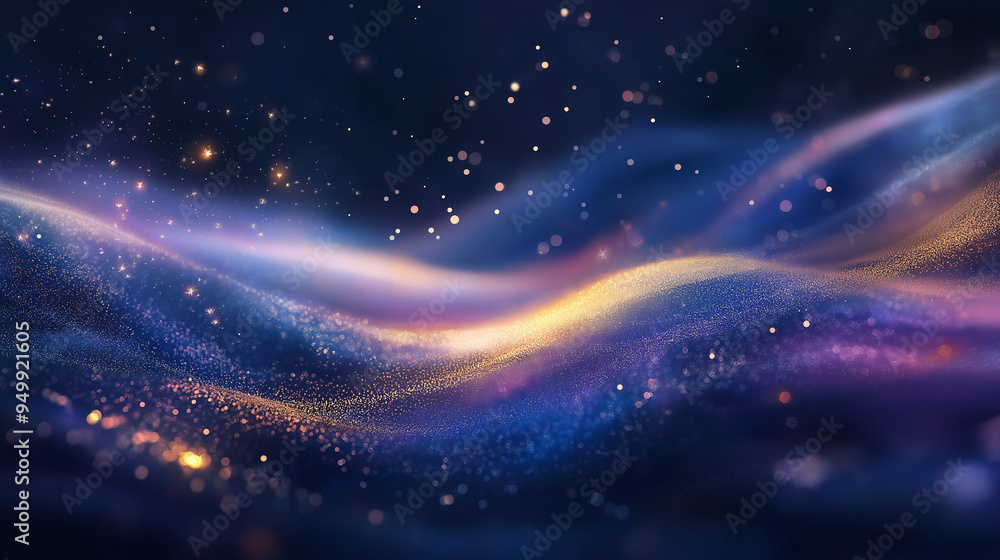 Obraz premium Stardust scattering in outer space