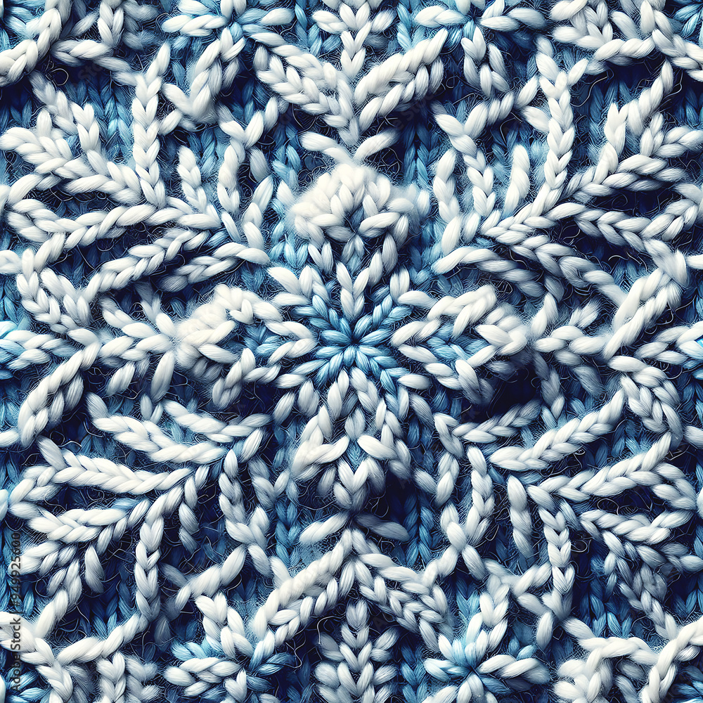Christmas winter knitted snowflake pattern background Christmas winter knitted snowflake pattern background